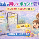 「ファミポイ＋」でポイント管理をもっと楽しく 家族で続くお手伝い習慣