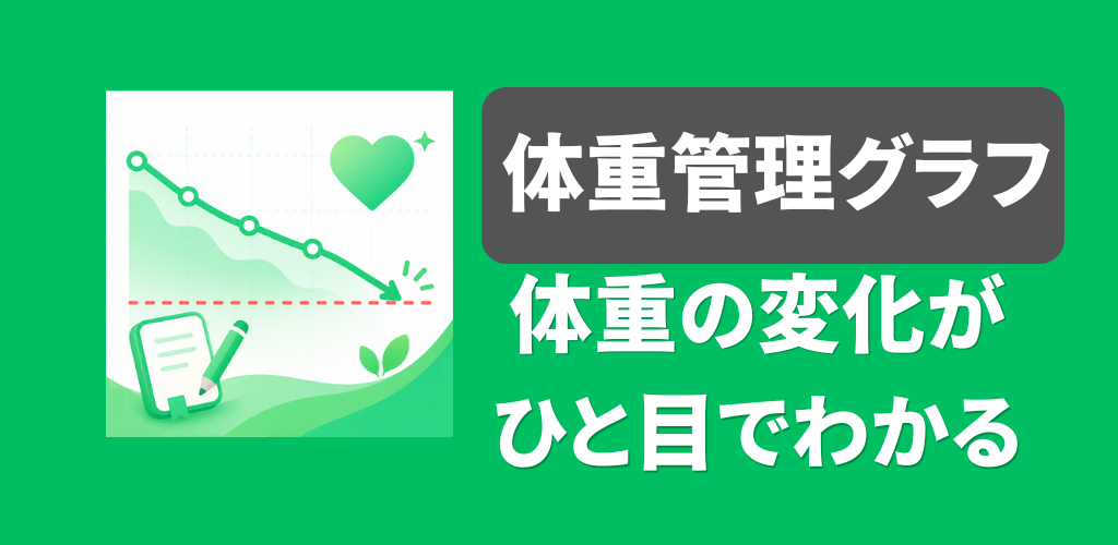 体重管理グラフ -毎日の体重記録でダイエットをグラフ化-