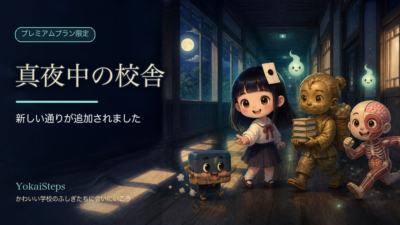 YokaiSteps アップデートで「真夜中の校舎」を追加しました！