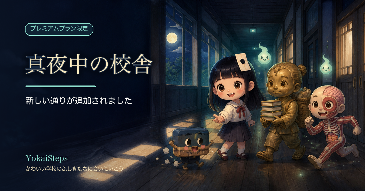 YokaiSteps アップデートで「真夜中の校舎」を追加しました！